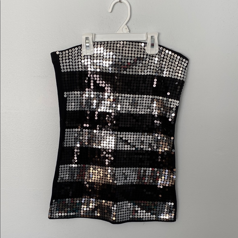 Black Sequin Tube Top